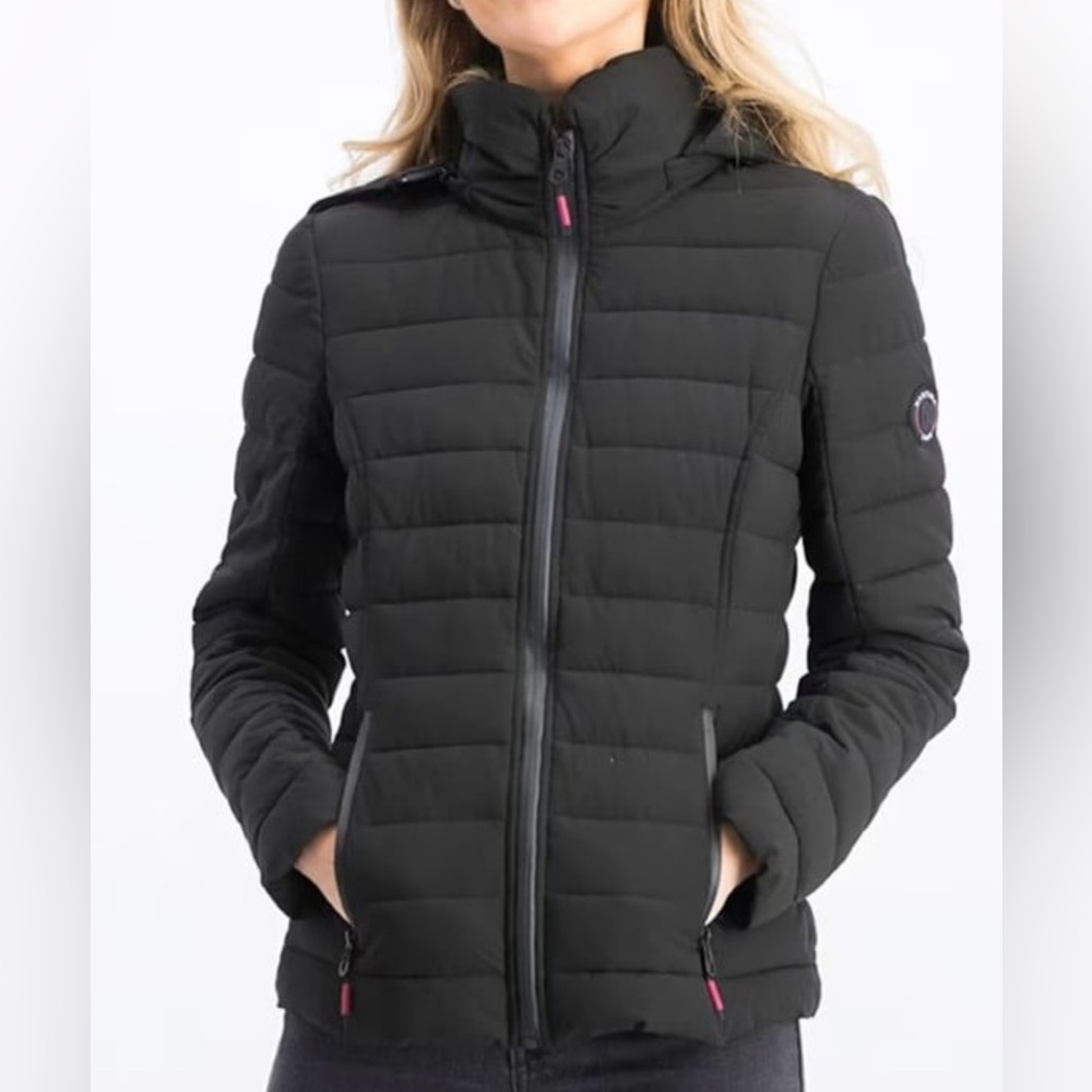 🤍Black Nautica Hooded Packable Puffer